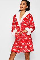 Boohoo Novelty Penguin Print Gown
