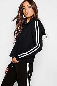 Boohoo Fit Double Stripe Hoody