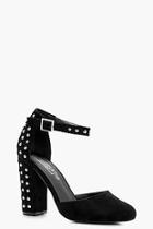 Boohoo Melanie Stud Back Block Heel