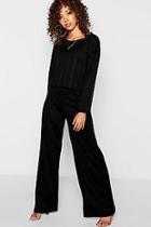 Boohoo Oversized Boxy Rib Top + Trouser Co-ord