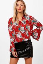 Boohoo Charlie Oriental Print Shirt