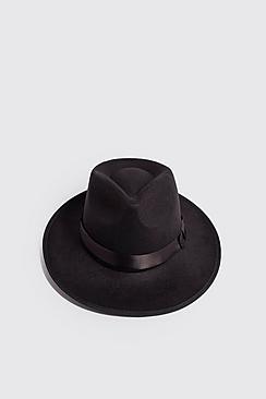 Boohoo Felted Fedora Hat