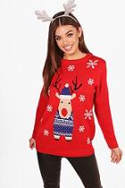 Boohoo Pom Pom Christmas Jumper