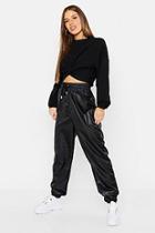 Boohoo Petite Knot Front Cropped Sweat