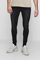 Boohoo Super Skinny Jeans With Frayed Side Seam
