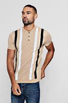 Boohoo Vertical Stripe Knitted Polo
