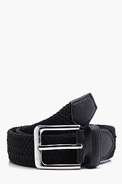 Boohoo Woven Black Belt