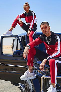 Boohoo Her Colour Block Panelled Crop Tracksuit
