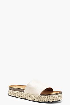 Boohoo Kayla Espadrille Flatform Footbed