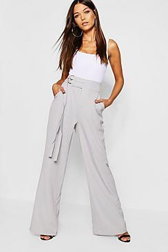 Boohoo Pinstripe Wide Leg Trouser