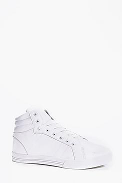 Boohoo Plain Lace Up Hi Tops