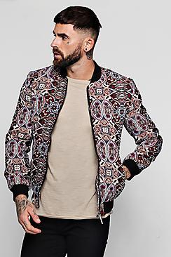 Boohoo Tapestry Jacquard Bomber