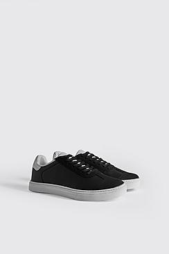 Boohoo Contrast Sole Trainer With Black Tab Detail