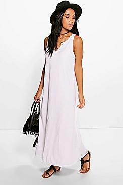 Boohoo Melinda Button Front Maxi Dress