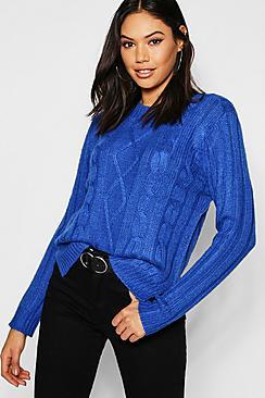 Boohoo Cable Knit Sweater