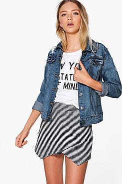 Boohoo Helen Gingham Skort