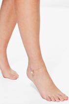 Boohoo Rebecca Faux Pearl & Starfish Anklet Gold