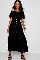 Boohoo Tortoise Shell Button Skirt And Top Co-ord