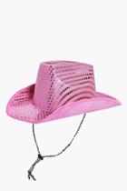 Boohoo Sequin Hen Party Cowboy Hat Pink