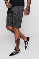 Boohoo Checked Smart Jogger Shorts