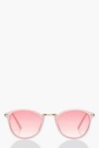 Boohoo Pastel Pink Round Fashion Glasses