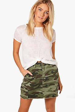 Boohoo Isabella Slub Knit Knotted Tee
