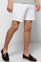 Boohoo Short Length Cotton Chino Shorts White