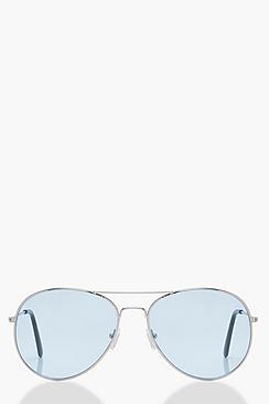 Boohoo Lucia Blue Pastel Lens Aviators