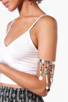 Boohoo Lydia Boutique Embellished Upper Arm Cuff Silver