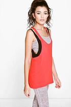 Boohoo Harriet Double Layer Sports Vest