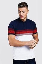 Boohoo Retro Stripe Jersey Polo