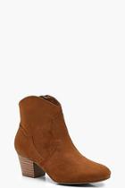 Boohoo Western Ankle Boots
