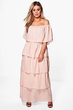 Boohoo Plus Katrina Layer Maxi Dress