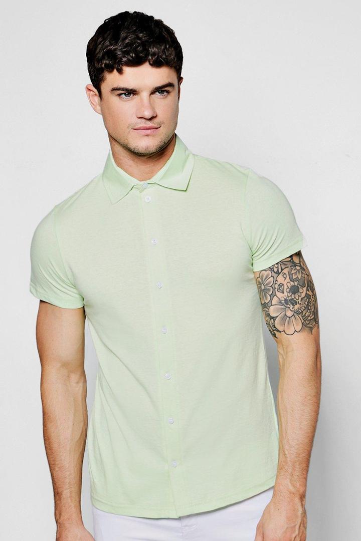 Boohoo Short Sleeve Jersey Shirt Mint
