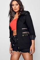 Boohoo Plus Kady Tape Trim Parka