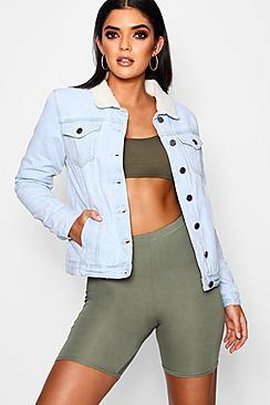 Boohoo Joanne Borg Collar Padded Jacket