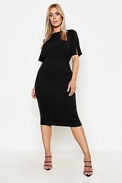 Boohoo Plus Split Sleeve Detail Wiggle Dress