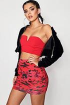 Boohoo Kelly Camo Print Mini Skirt