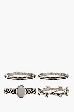 Boohoo Simple Boho Stackable Ring Pack