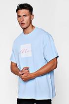 Boohoo Oversized Box T-shirt With Man Embroidery