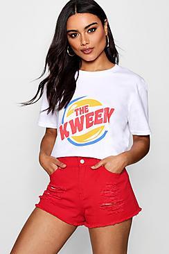 Boohoo Lara Kween Slogan T-shirt