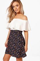 Boohoo Bethany Star Print Tassel Skirt