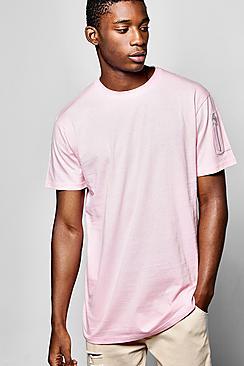 Boohoo Longline Ma1 T Shirt