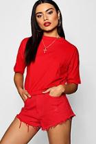 Boohoo Elasticated Crop T-shirt