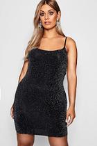 Boohoo Plus Rachel Shimmer Bodycon Dress