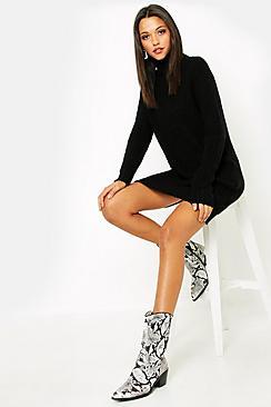 Boohoo Tall Roll Neck Sweater Dress