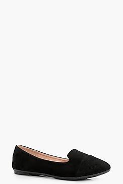 Boohoo Rebecca Contrast Toe Cap Slipper Ballet