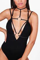 Boohoo Evie Pu & Ring Harness