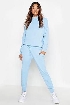 Boohoo Roll Neck Culotte Knitted Set