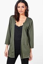 Boohoo Julia Crepe Kimono With Pockets
